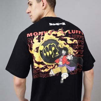 One Piece Monkey D Luffy Oversized Tshirt Men