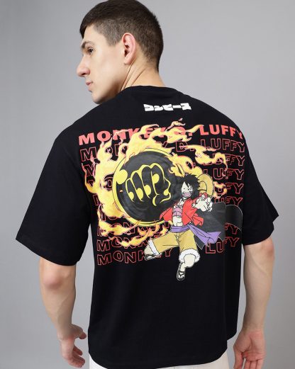 One Piece Monkey D Luffy Oversized Tshirt Men
