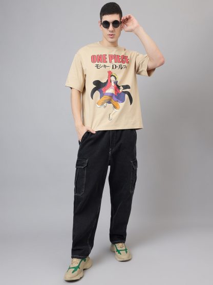One Piece Straw Hat Oversized Tshirt Men - Image 5