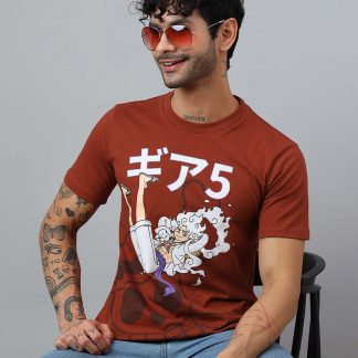 One Piece Printed Regular Fit Tshirt For Men