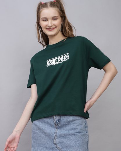 One Piece Printed Regular Fit Tshirt For Women - Image 2