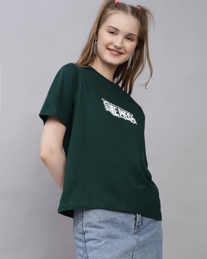 One Piece Printed Regular Fit Tshirt For Women - Image 3