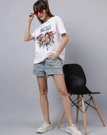 One Piece Printed Oversized Tshirt For Women - Image 4