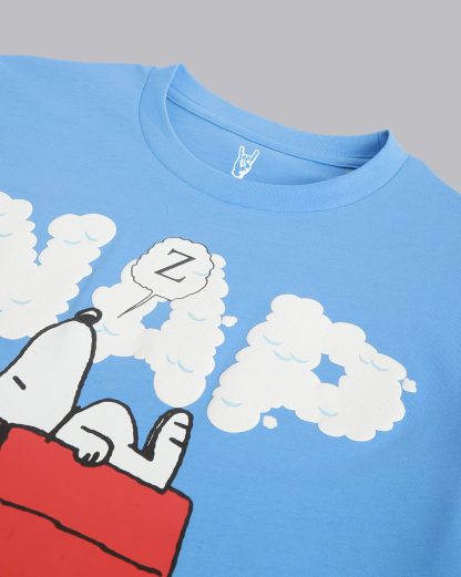 Snoopy Regular Fit Blue Tshirt Men - Image 2