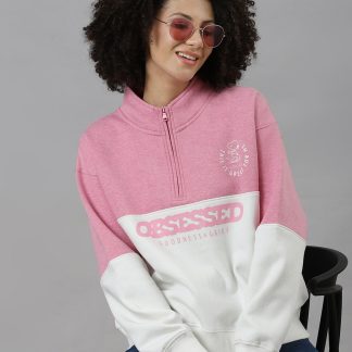 Peanuts Relaxed Fit Pink Sweatshirt Women