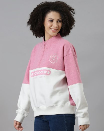 Peanuts Relaxed Fit Pink Sweatshirt Women - Image 2