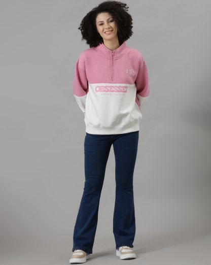 Peanuts Relaxed Fit Pink Sweatshirt Women - Image 4
