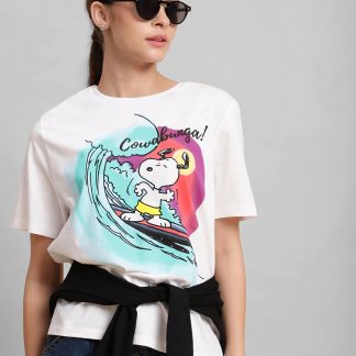 Snoopy Cowabunga Relaxed Fit Tshirt Women