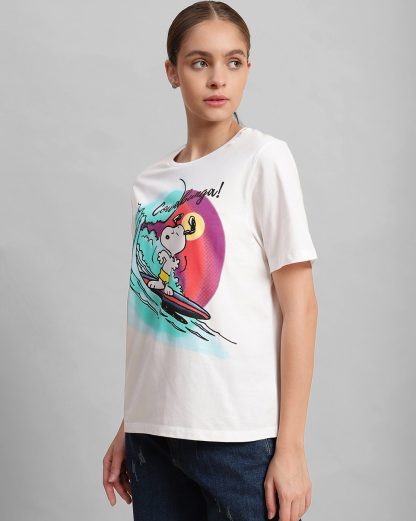 Snoopy Cowabunga Relaxed Fit Tshirt Women - Image 2