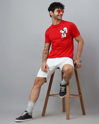 Peanuts Printed Regular Fit Tshirt For Men - Image 4