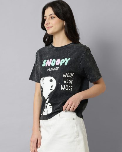 Snoppy Printed Regular Fit Tshirt For Women - Image 2