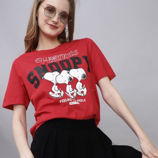 Peanuts Printed Oversized Tshirt For Women