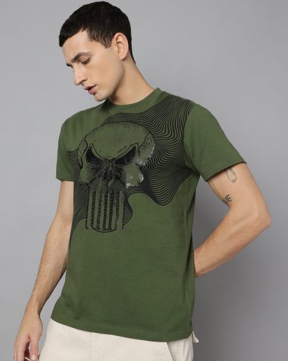 Punisher Regular Fit Olive Tshirt Men - Image 2