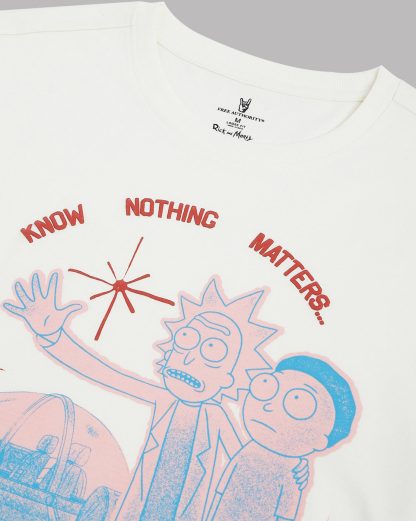 Rick & Morty Off White Oversized Tshirt Men - Image 2