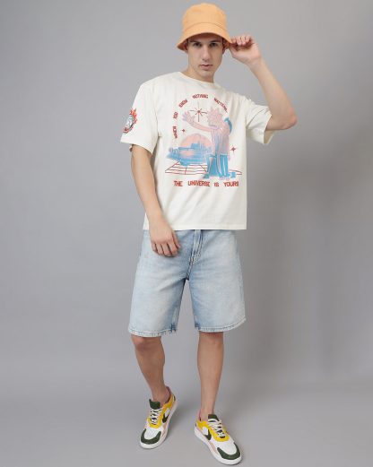 Rick & Morty Off White Oversized Tshirt Men - Image 5