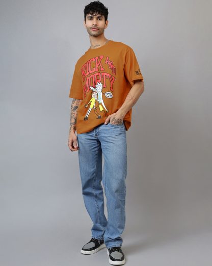 Rick & Morty Printed Oversize Tshirt For Men - Image 4