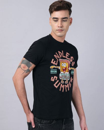 Sponge Bob Squarepants Printed Regular Fit Tshirt For Men - Image 3