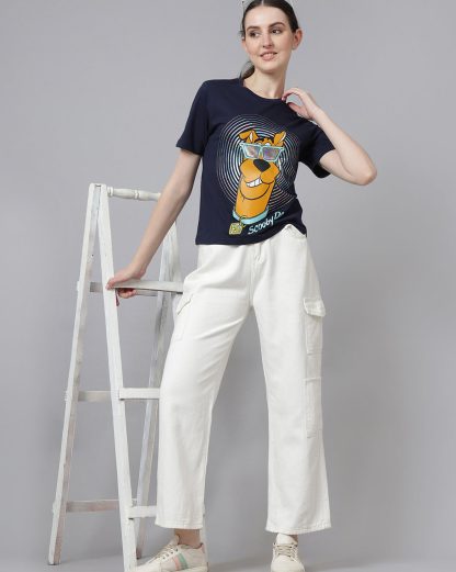 Scooby Doo Printed Regular Tshirt For Women - Image 4