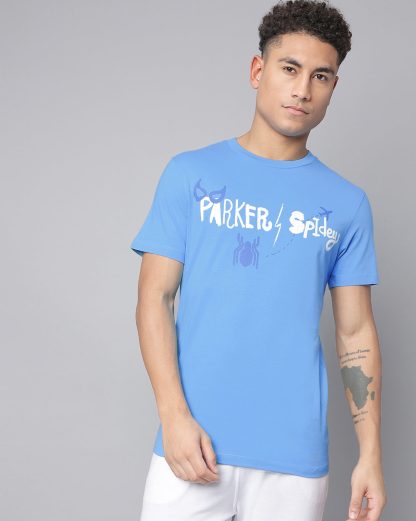 Spiderman Quirky Blue Tshirt Men - Image 3