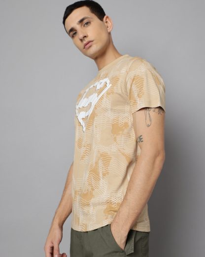 Superman Beige Regular Fit Tshirt Men - Image 2