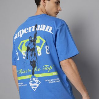 Superman Oversized Blue Tshirt Men