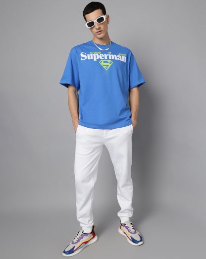 Superman Oversized Blue Tshirt Men - Image 4