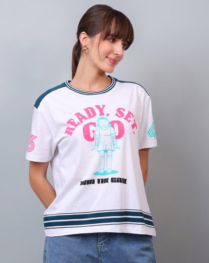 Squid Game Printed Oversized Tshirt For Women - Image 2