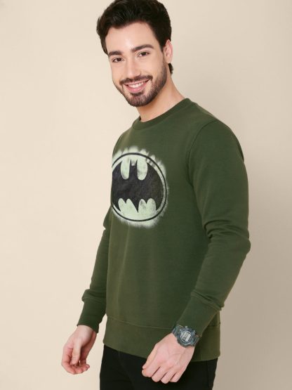 Batman Green Sweatshirt For Men - Image 3