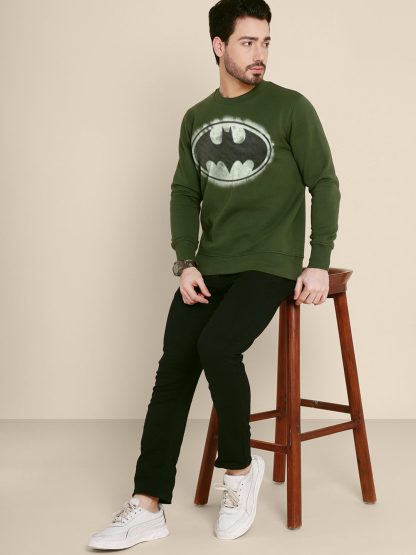 Batman Green Sweatshirt For Men - Image 5