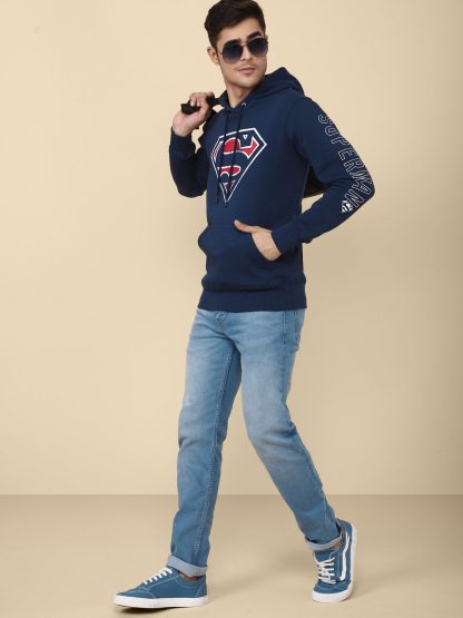 Superman Blue Hoodie For Men - Image 5