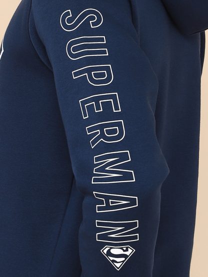 Superman Blue Hoodie For Men - Image 6