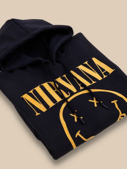 Nirvana Navy Hoodie For Men - Image 2