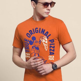 Mickey & Friends Orange Tshirt For Men