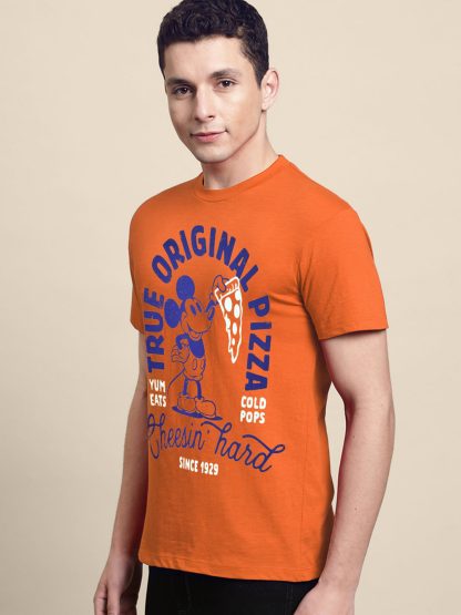 Mickey & Friends Orange Tshirt For Men - Image 3