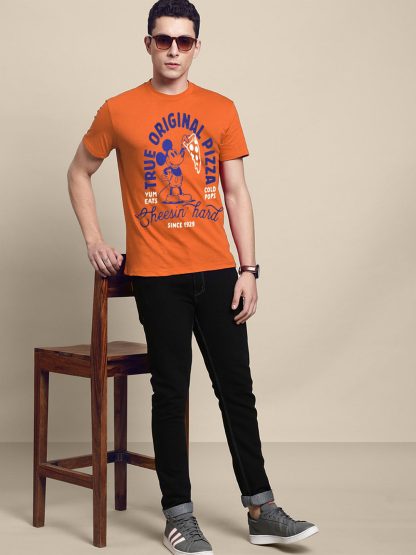Mickey & Friends Orange Tshirt For Men - Image 5