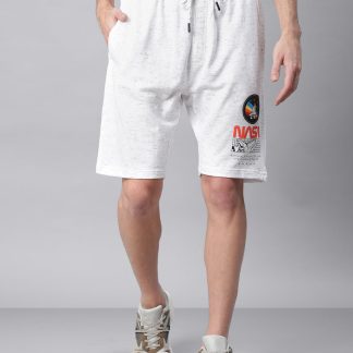 NASA White Shorts For Men