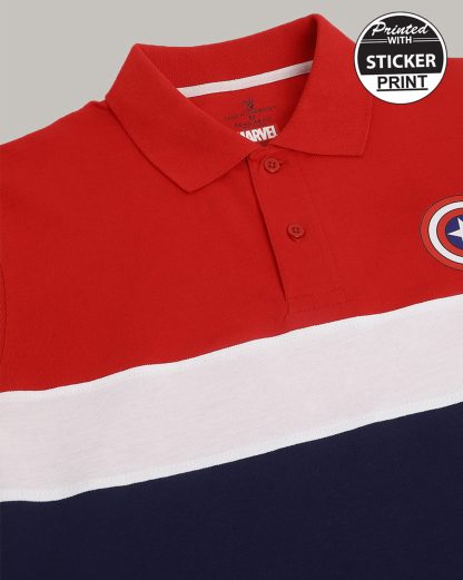 Captain America Regular Fit Polo T-Shirt For Men - Image 2