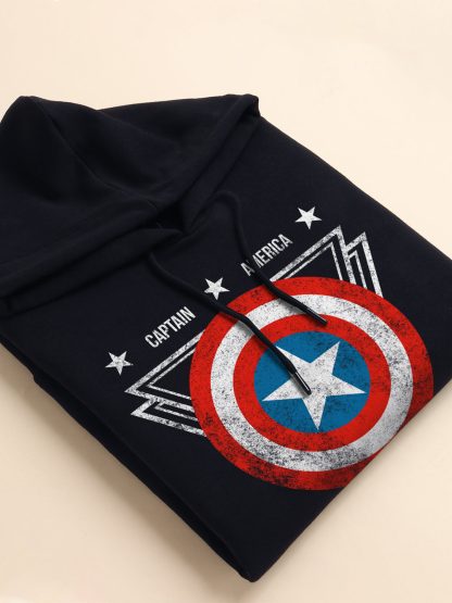 Captain America Blue Hoodie For Men - Image 2