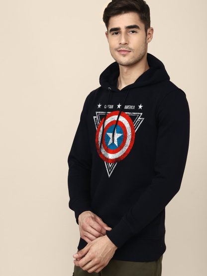 Captain America Blue Hoodie For Men - Image 3
