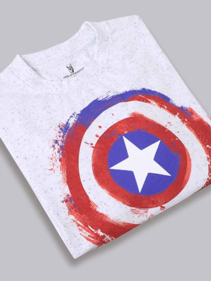 Captain America Blue Tshirt For Men - Image 2
