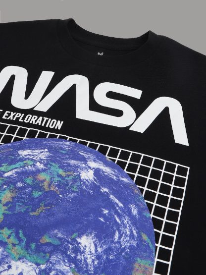 NASA Black Tshirt For Men - Image 5