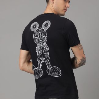 Mickey & Friends Black Tshirt For Men
