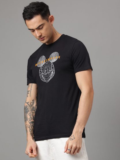 Mickey & Friends Black Tshirt For Men - Image 3