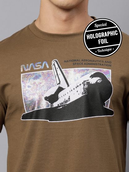 NASA Brown Tshirt For Men - Image 2