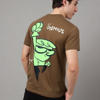 Dexter's Laboratory Brown Tshirt For Men