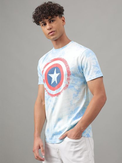 Captain America Blue Tshirt For Men - Image 3