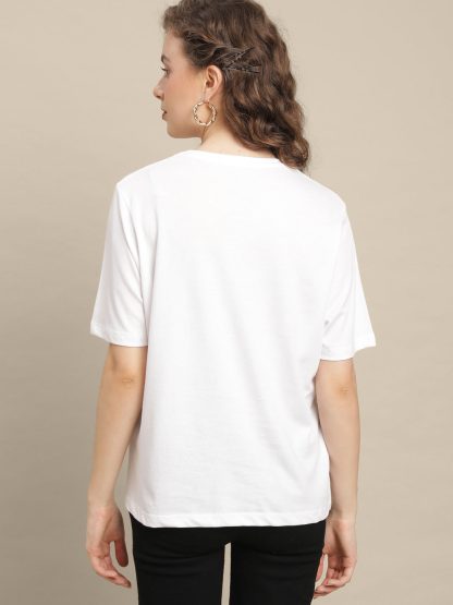 Mickey & Friends White Tshirt For Women - Image 4