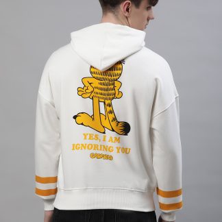 Garfield Oversized Off-White Hoodie For Men