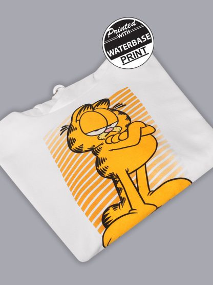 Garfield Oversized Off-White Hoodie For Men - Image 2