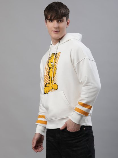 Garfield Oversized Off-White Hoodie For Men - Image 4